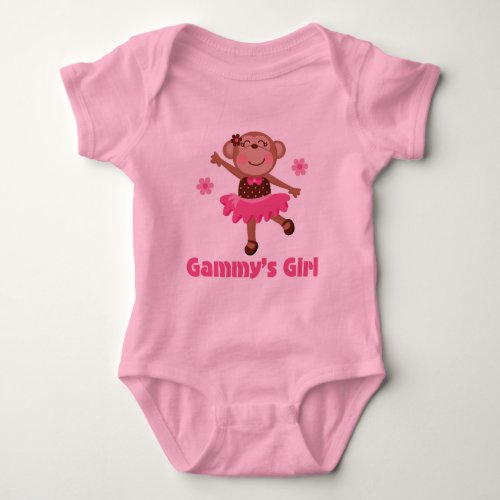 Gammys Girl Monkey Baby Bodysuit