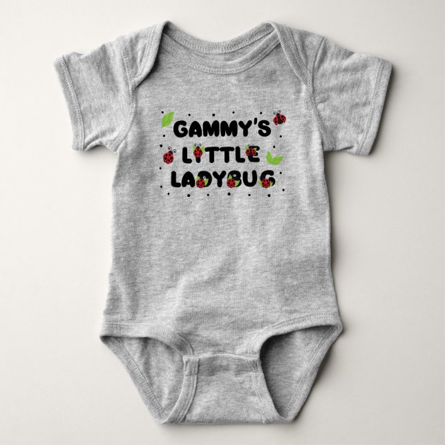 Gammy's Little Ladybug - Cute  Baby Bodysuit (Front)