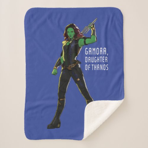 Gamora Daughter of Thanos Sherpa Blanket