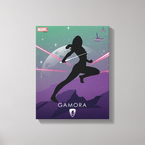 Gamora Heroic Silhouette Canvas Print
