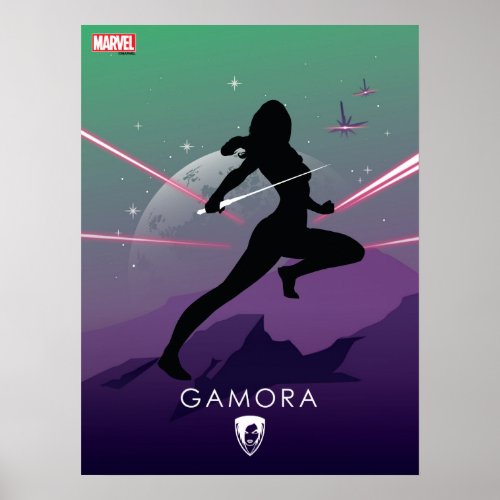 Gamora Heroic Silhouette Poster