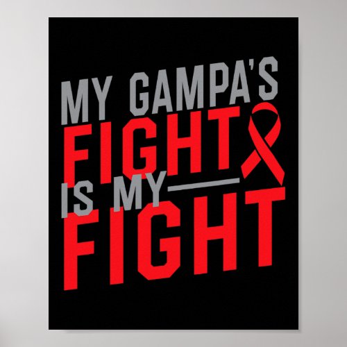 Gampas Fight Is My Fight Blood Cancer Awareness  Poster