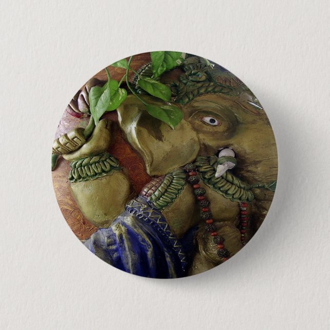 Ganapati Ganesh Pinback Button (Front)