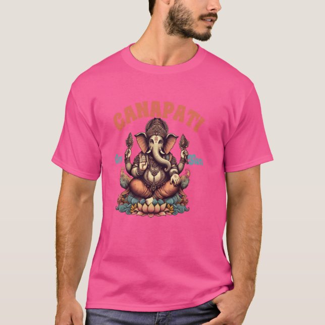 Ganapati Mantra Om Gam Spiritual Ganesh Hindu God  T-Shirt (Front)