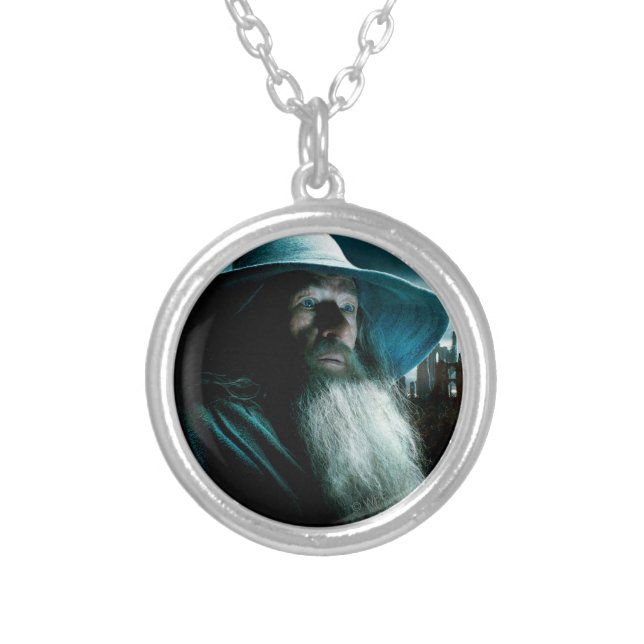 Gandalf at Dol Guldur Silver Plated Necklace (Front)