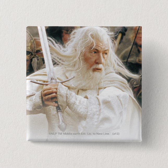GANDALF™ Fight with Sword Pinback Button (Front)