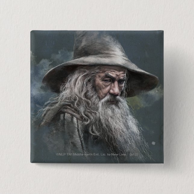 Gandalf Illustration Button (Front)