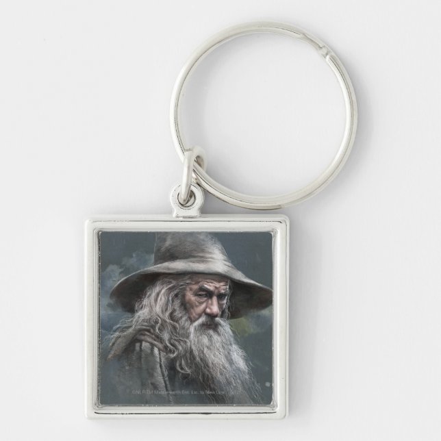Gandalf Illustration Keychain (Front)