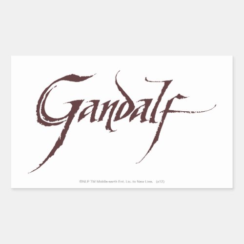 Gandalf Name Solid Rectangular Sticker