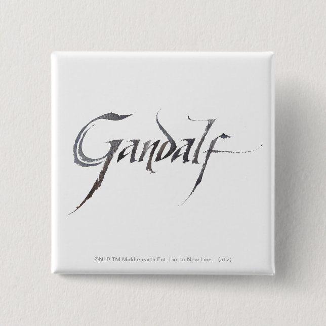 Gandalf Name Textured Button (Front)