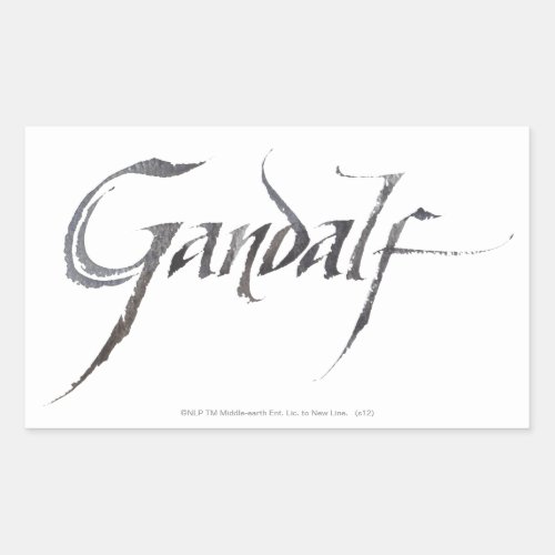 Gandalf Name Textured Rectangular Sticker