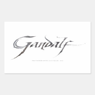 Gandalf Name Textured Rectangular Sticker