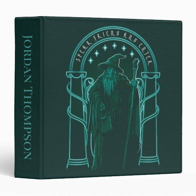 GANDALF™ "Speak Friend And Enter" Doors of Durin 3 Ring Binder (Front/Spine)