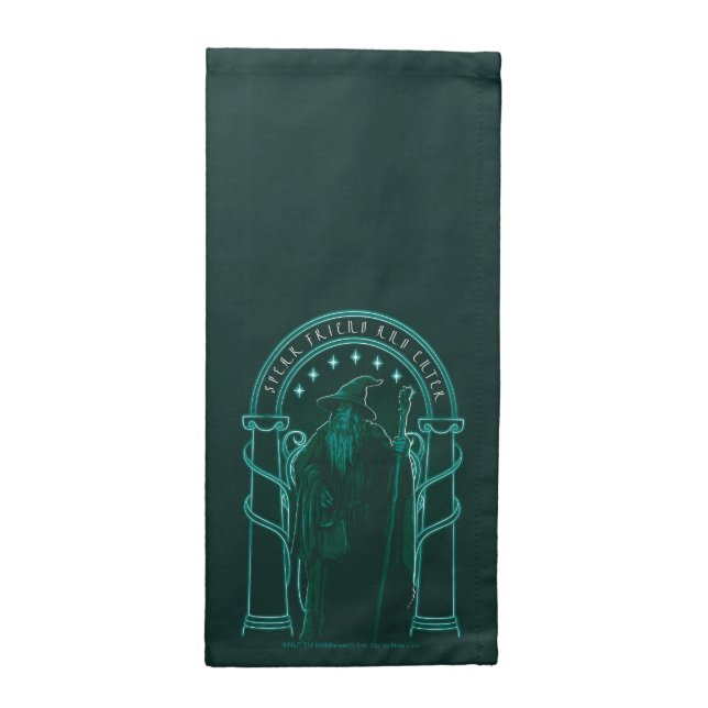 GANDALF™ "Speak Friend And Enter" Doors of Durin Cloth Napkin (Half Fold)