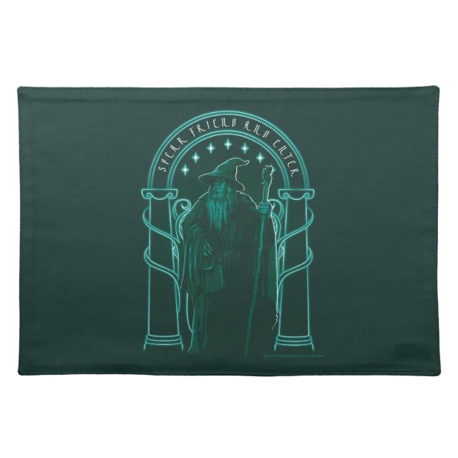 GANDALF™ "Speak Friend And Enter" Doors of Durin Cloth Placemat (Front)
