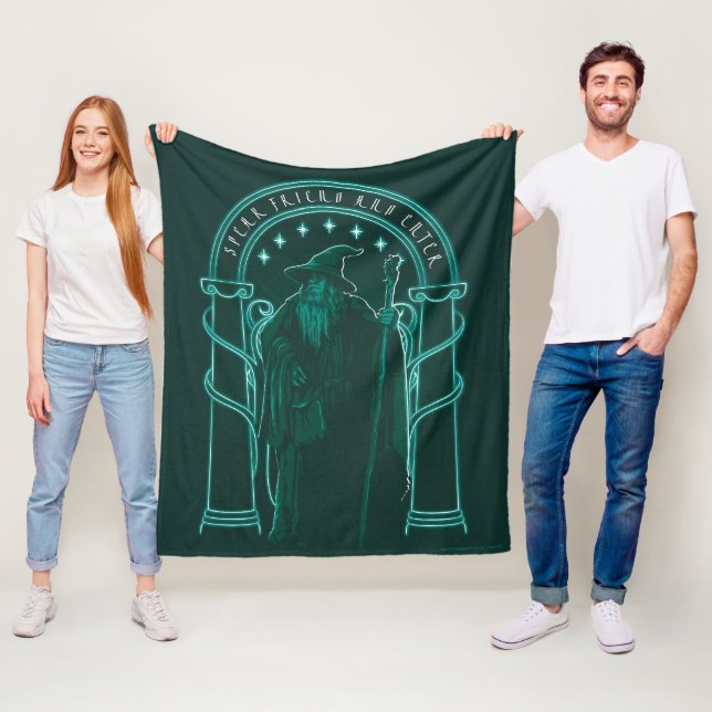 GANDALF™ "Speak Friend And Enter" Doors of Durin Fleece Blanket (In Situ)