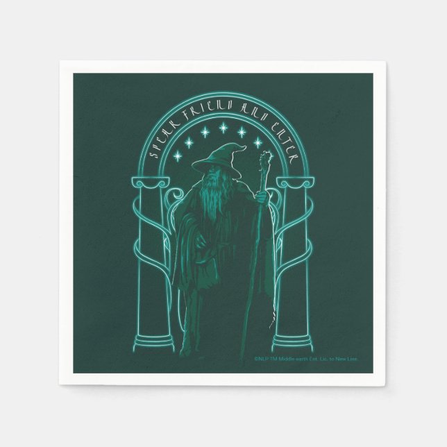 GANDALF™ "Speak Friend And Enter" Doors of Durin Napkins (Front)