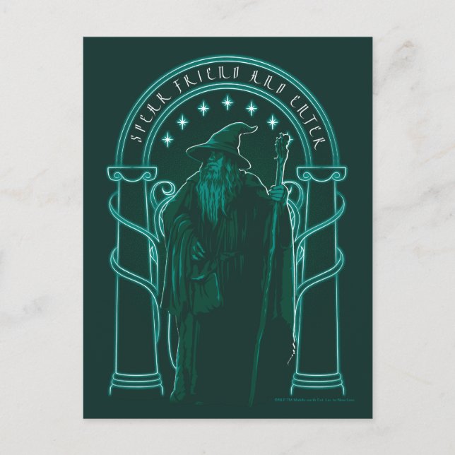 GANDALF™ "Speak Friend And Enter" Doors of Durin Postcard (Front)