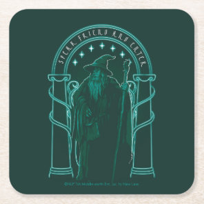 GANDALF™ "Speak Friend And Enter" Doors of Durin Square Paper Coaster