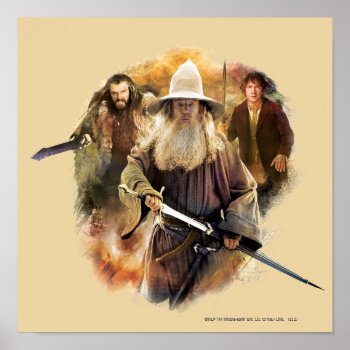 Gandalf  Thorin Oakenshield™  & Bilbo Baggins™ Poster by thehobbit at Zazzle