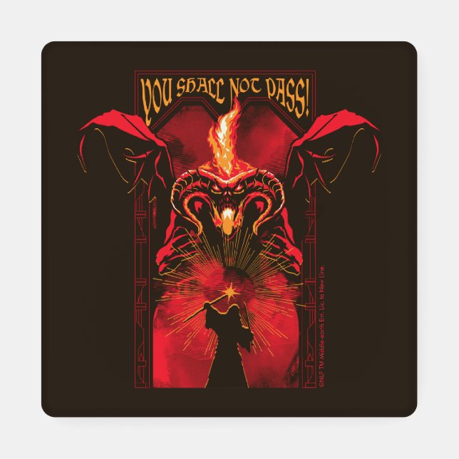 GANDALF™ Vs Balrog "You Shall Not Pass" Graphic Coaster Set (Single)