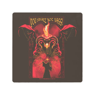 GANDALF™ Vs Balrog "You Shall Not Pass" Graphic Metal Print