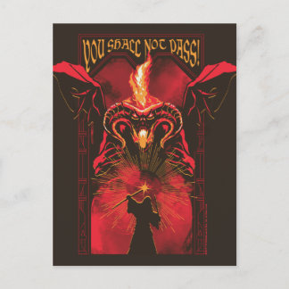 GANDALF™ Vs Balrog "You Shall Not Pass" Graphic Postcard