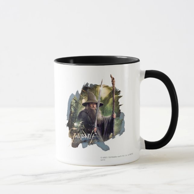Gandalf With Staff And Sword Mug (Right)