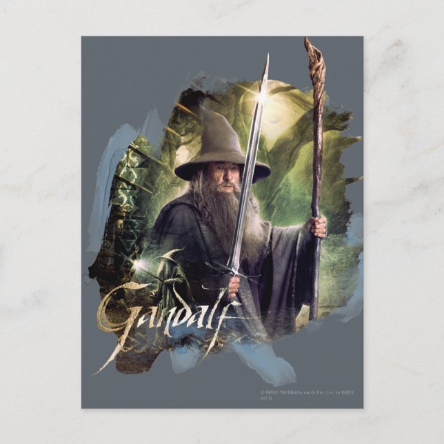 Gandalf With Staff And Sword Postcard (Front)