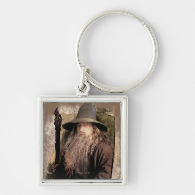 Gandalf With Staff Keychain (Front)