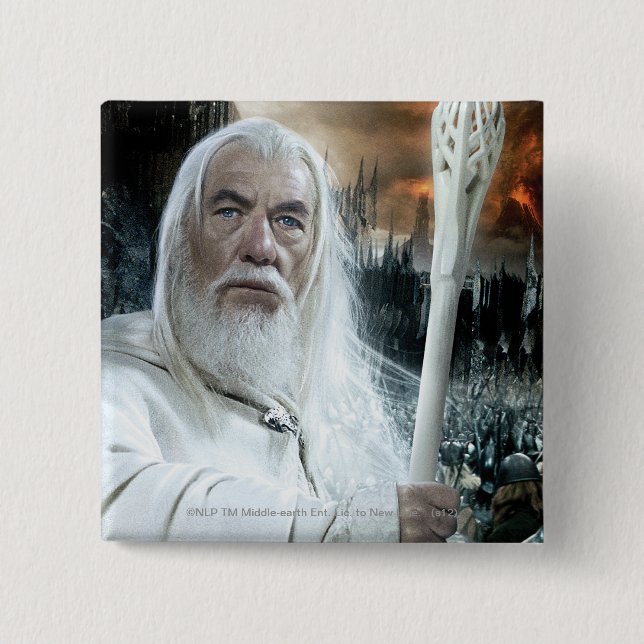 GANDALF™ with Staff Pinback Button (Front)