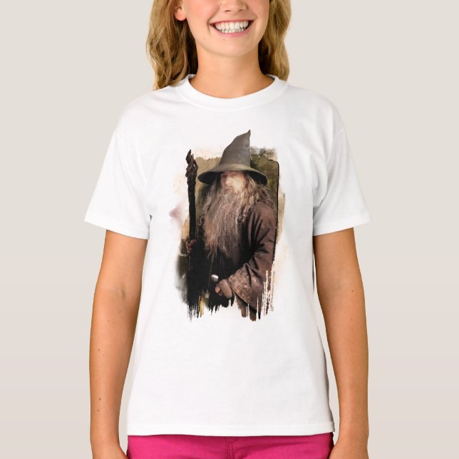 Gandalf With Staff T-Shirt (Front)
