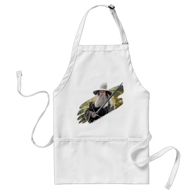 Gandalf With Sword Green Adult Apron (Front)