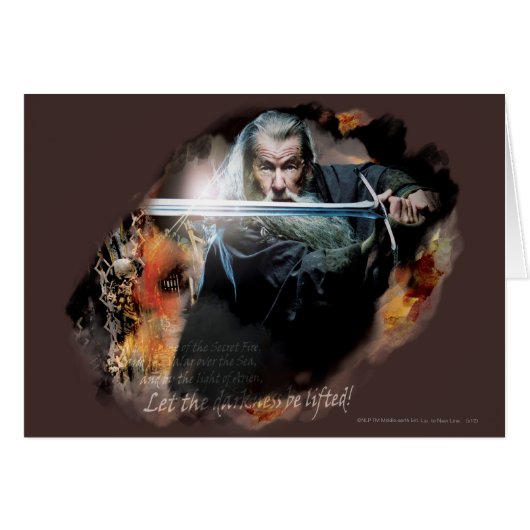 Gandalf With Sword In Battle Cards (Front Horizontal)