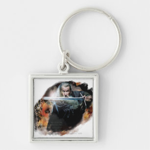 Gandalf With Sword In Battle Keychain