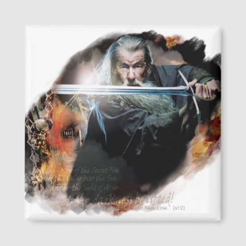 Gandalf With Sword In Battle Magnet