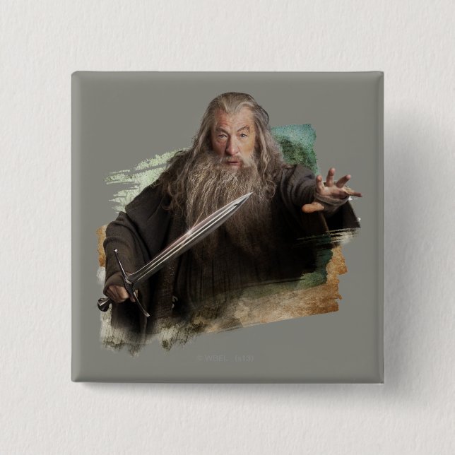 Gandalf With Sword Pinback Button (Front)