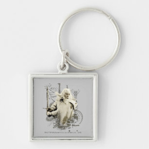 GANDALF™ with Sword Vector Collage Keychain