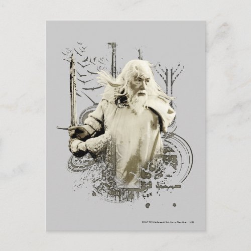GANDALF with Sword Vector Collage Postcard