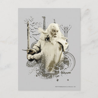 GANDALF™ with Sword Vector Collage Postcard