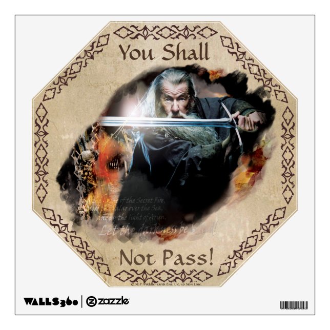 Gandalf with Sword Wall Decal (Front)
