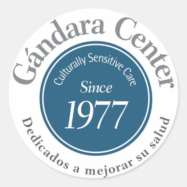 Gándara Center Logo Round Sticker (Front)