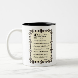 Gandhi 7 Deadly Sins © Two-Tone Coffee Mug