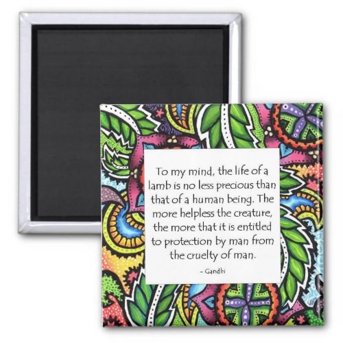 Gandhi Animal Quote Magnet