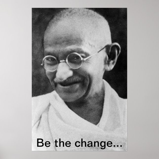 Gandhi 'Be the change' poster (Front)