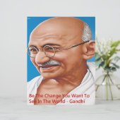 Gandhi & Be The Change Quote (Standing Front)