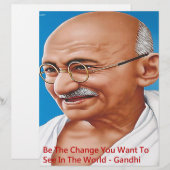 Gandhi & Be The Change Quote (Front/Back)
