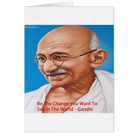 Gandhi & Be The Change Quote Cards (Front)