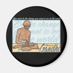 Gandhi Be The Change Quote Magnet