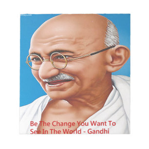 Gandhi & Be The Change Quote Notepad